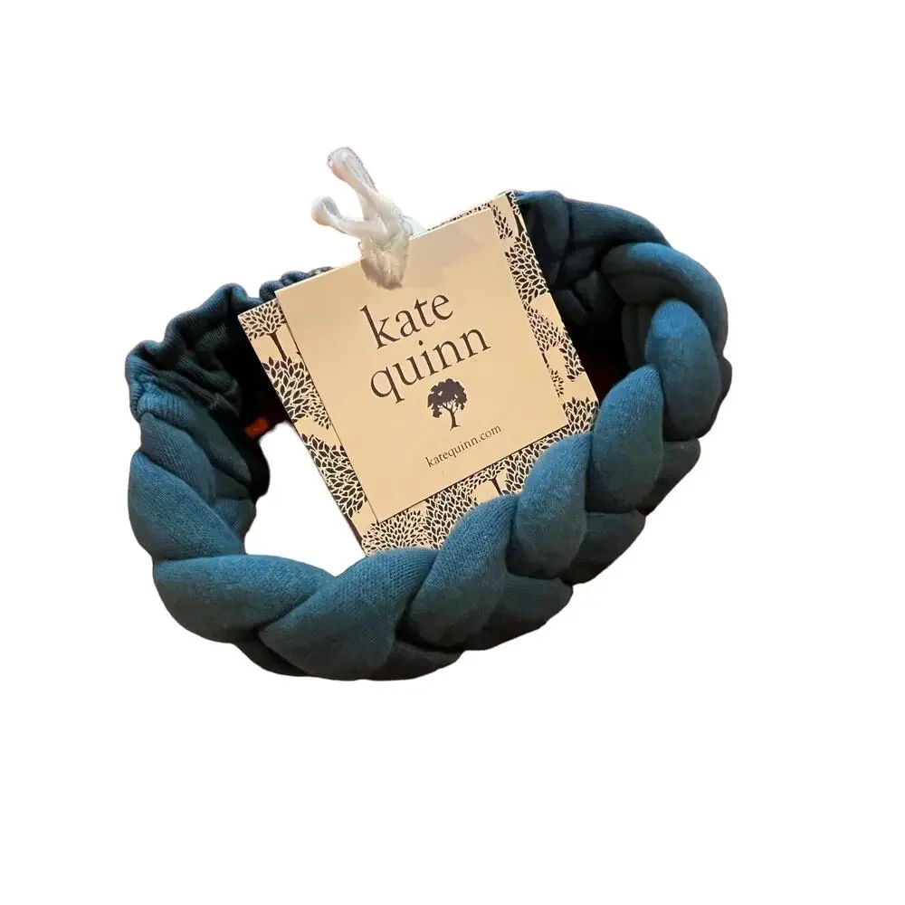 NWT Kate Quinn Stargazer Blue Organic Cotton Stretchy Braided Headband S Small